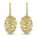 14k Yellow Gold 1/6ct TDW Diamond Earrings (G-H, SI1-SI2)