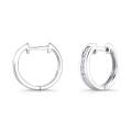 10k White Gold 1/6ct TDW Round Diamond Hoop Earrings (H-I, I1-I2)