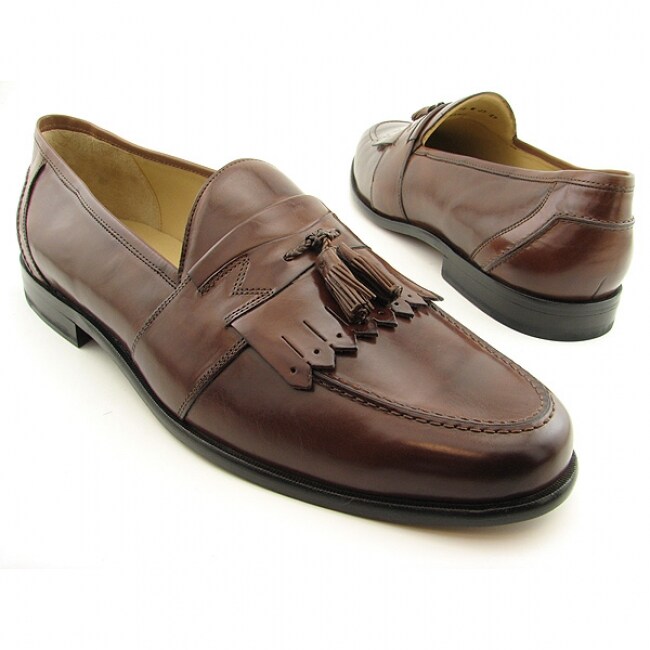 Johnston and Murphy Men's 'Emery' Brown SaddleTan Dress Shoes (Size ...