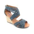 Indigo by Clarks Womens 'Pocomo' Blue Platform Shoes