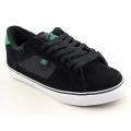 DC Shoe Co USA Men's True S Black/Dark Shadow/Green Skate Shoes (Size 7)