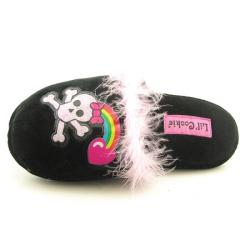 Lil' Cookie Girl's Slipper and Flip-Flop Black Shoes (Size 13)