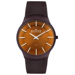 Skagen Men's Titanium Brown Mesh Watch