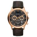 Fossil Men's 'Ansel' Leather Strap Chronograph Watch