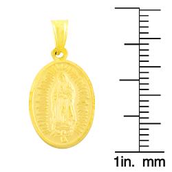14k Yellow Gold Our Lady of Guadalupe Medal Pendant