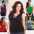 Kiyonna Women's Plus Size Roselyn Ruched Tank Top