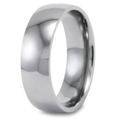 Polished Stainless Steel 7mm Ring