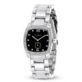 Skagen Denmark Women's Silver Link and Black Dial Watch