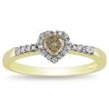 14k Yellow Gold 1/3ct TDW Brown and White Diamond Ring (G-H, I2-I3)