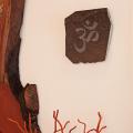 Volcanic Slate 'Om' Engraved Stone (Indonesia)