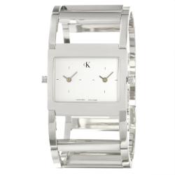 Calvin Klein Women's 'Dress' Stainless Steel Dual Time Zone Quartz Watch