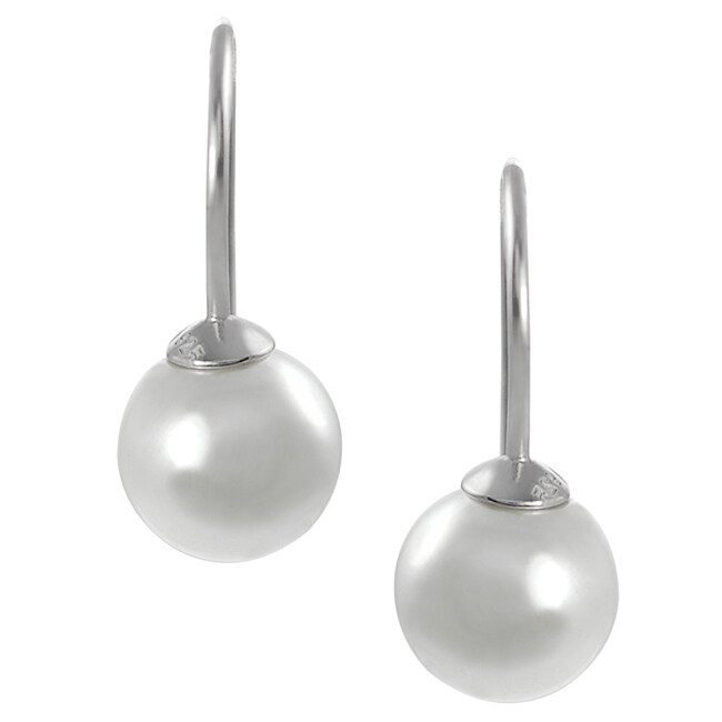 Tressa Sterling Silver 8 mm Faux Pearl Earrings