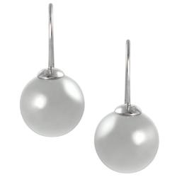 Sterling Silver 12-mm Faux Pearl Earrings