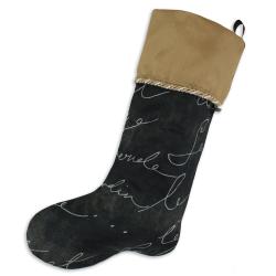Pen Pal Blackbird-Shantung Almond Lined Trimmed Stocking