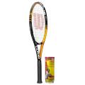 Wilson Blade Comp Yellow/Black Tennis Racquet and Tennis Balls Set