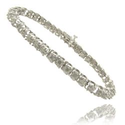 Fusion Silver Overlay 1 ct TW Diamond Tennis Bracelet