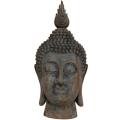 25" Thai Iron-Look Buddha Head Statue (China)