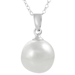 Sterling Silver Small Faux Pearl Necklace