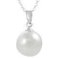 Sterling Silver Small Faux Pearl Necklace