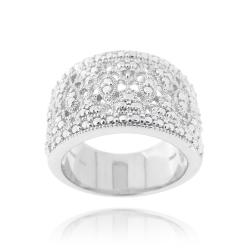 DB Designs Sterling Silver Diamond Accent Lace Filigree Design Ring