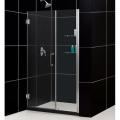DreamLine UNIDOOR Frameless Shower Door with Glass Shelves 54-55 inch
