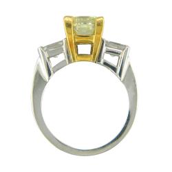 18k Gold 2 7/8ct TDW Certified Clarity-enhanced Diamond Engagement Ring (Fancy Yellow, SI1)