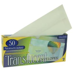 Translucent 2.125x9.5 Clear #10 Vellum Envelopes (Case of 50)