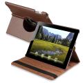 Brown 360-degree Leather Swivel Case for Apple iPad 2