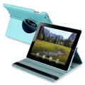 Blue 360-degree Leather Swivel Case for Apple iPad 2