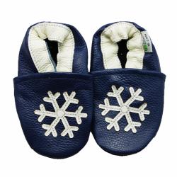 Snowflake Soft Sole Leather Baby Shoes