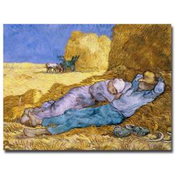 Vincent van Gogh, 'Siesta, After Millet, 1890' Canvas Art