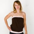 American Apparel Women's Sheer Jersey Shoulder Tie Tube Top
