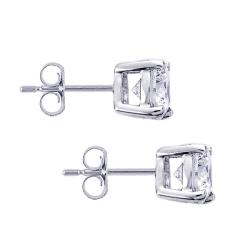 14k Gold 1/2ct TDW Round Diamond Hearts and Arrows Stud Earrings (J-K, SI1-SI2)