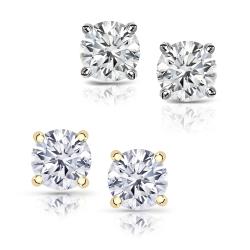 14k Gold 1ct TDW Round Diamond Stud Earrings (J-K, SI1-SI2)