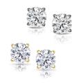 14k Gold 1ct TDW Round Diamond Stud Earrings (J-K, SI1-SI2)