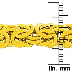 14k Yellow Gold 9mm Byzantine Necklace