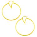14k Yellow Gold Diamond-cut 2x50mm Hoop Earrings