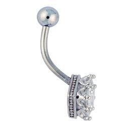 Cubic zirconia belly ring
