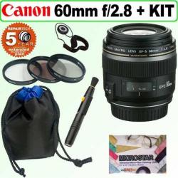 Canon EF-S 60MM F/2.8 Macro USM Lens with Accessory Kit