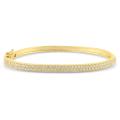 Sterling Silver 3 1/4 CT TGW Cubic Zirconia Bangle Bracelet