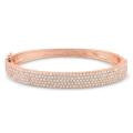 Sterling Silver 8 1/5 CT TGW Cubic Zirconia Bangle Bracelet