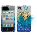 Apple Iphone 4/4S Fox Design 3D Premium Rhinestone Diamond Protector Case