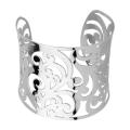 Inox Stainless Steel Swirl Pattern Bangle Bracelet