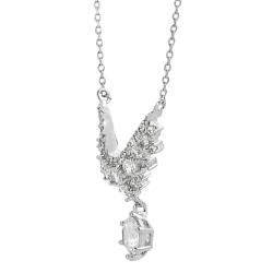 Tressa Silvertone Cubic Zirconia Necklace