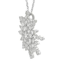 Tressa Silvertone Cubic Zirconia Snowflake Necklace