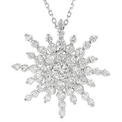 Tressa Silvertone Cubic Zirconia Snowflake Necklace