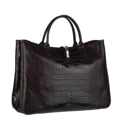 Longchamp Roseau Embossed Leather Tote Bag