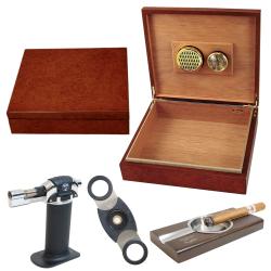 Cigar Humidor and Accessories Set Nueve