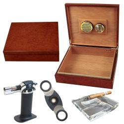 Cigar Humidor and Accessories Set Ocho
