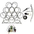 VIP Wine Accessories Metal Rack and Wine Accessories Set